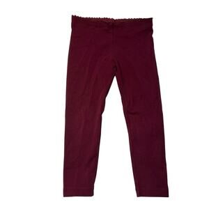 Tea Collection Girls Burgundy Leggings 3Y